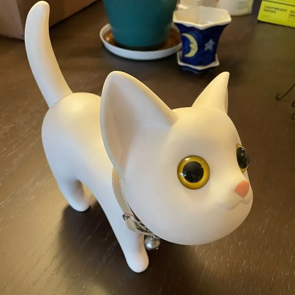 Semk KAT White Cat Original Collar Bank Cute Decor SEMK KAT